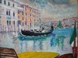 Les  Gondoliers 61 x50 - VENISE