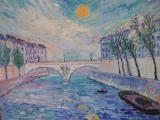 Le Pont de l'Archevêché 65 x 54 - PARIS