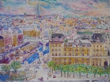 Vue à la Tour Eiffel 81 x 60 - PARIS