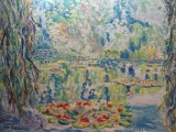 Nympheas  en Bleu 73 x 60 - GIVERNY