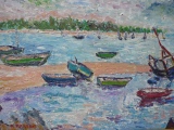 Barques à Bénodet 35 x 27 - PETITS  FORMATS