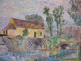 Le Vieux Pont de Vernon 46 x 38 - LA CAMPAGNE