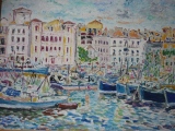 Saint Jean- de- Luz  81 x 65 - PORTS ET BATEAUX