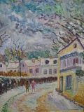 Neige à Louveciennes 72 x 60 - MAISONS