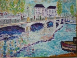 Pont au deux Maisons 55 x 46 - MAISONS