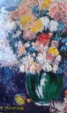 Vase de fleurs vert  45 x 35 - NATURE MORTE
